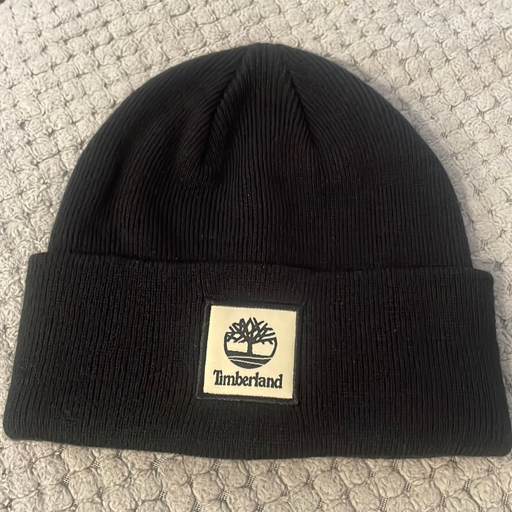 Black timberland beanie